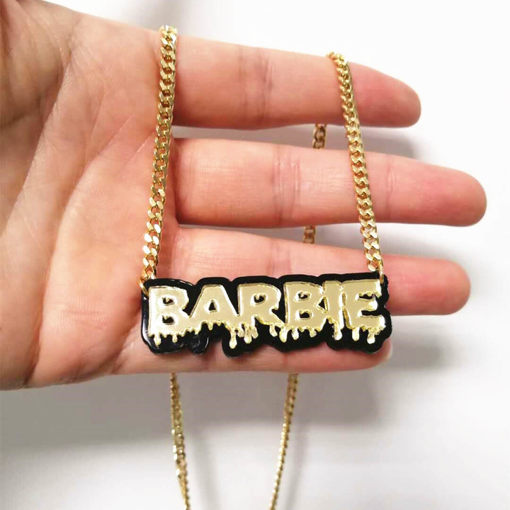 personalized acrylic nameplate necklace manufacturer in china custom acrylic logo jewelry company in the world